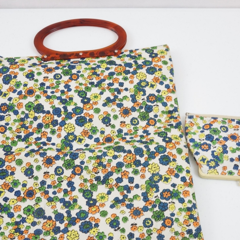 3 for $10 Sale Vintage 1960s Floral Purse & Wallet